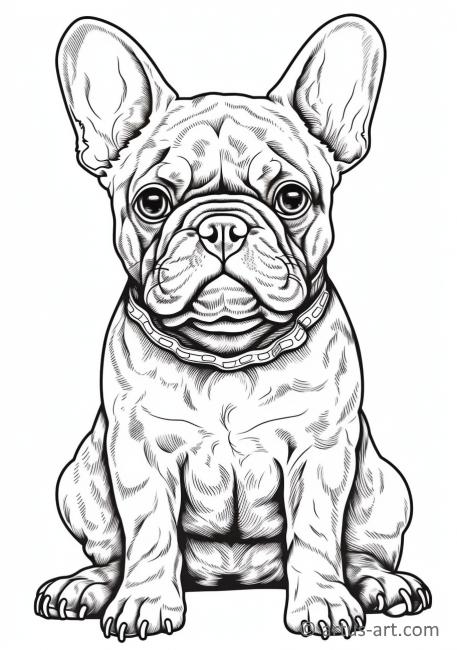 Cute French Bulldog Coloring Page » Free Download » Artus Art