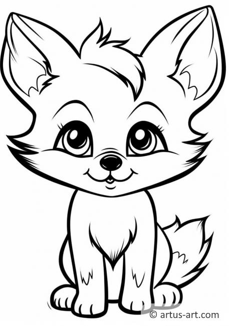 Desenhos de raposas fofas para colorir para crianças