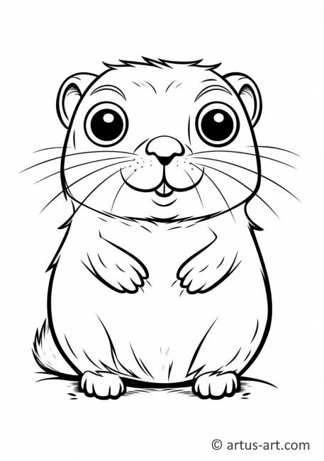 Cute Gopher Coloring Page » Free Download » Artus Art