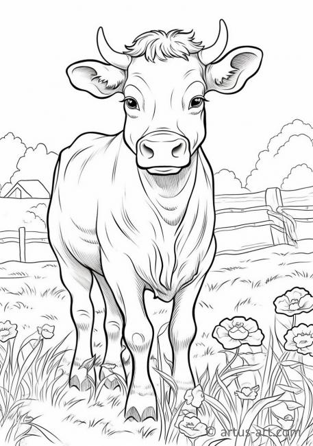 Cute Cows Coloring Page For Kids » Free Download » Artus Art