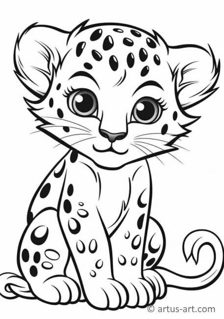 Cute Leopard Coloring Page » Free Download » Artus Art