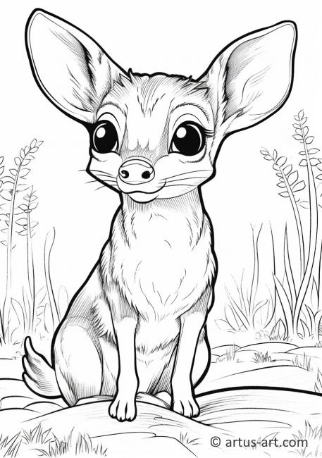 Cute Mouse Deer Coloring Page » Free Download » Artus Art