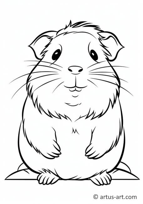 Cute Guinea pig Coloring Page » Free Download » Artus Art