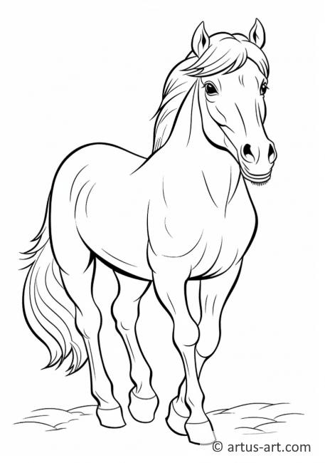 Cute Horse Coloring Page » Free Download » Artus Art