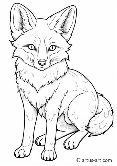 Cute Red Fox Coloring Page For Kids » Free Download » Artus Art