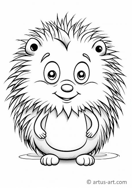 cartoon porcupine coloring pages