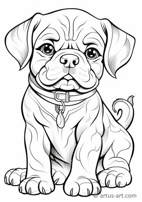 cute puppy bulldog coloring pages
