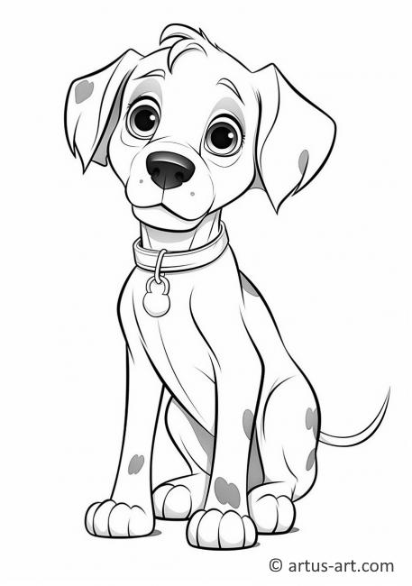 Cute Dalmatian dog Coloring Page » Free Download » Artus Art