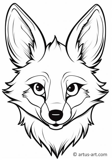 Cute Coyote Coloring Page For Kids » Free Download » Artus Art