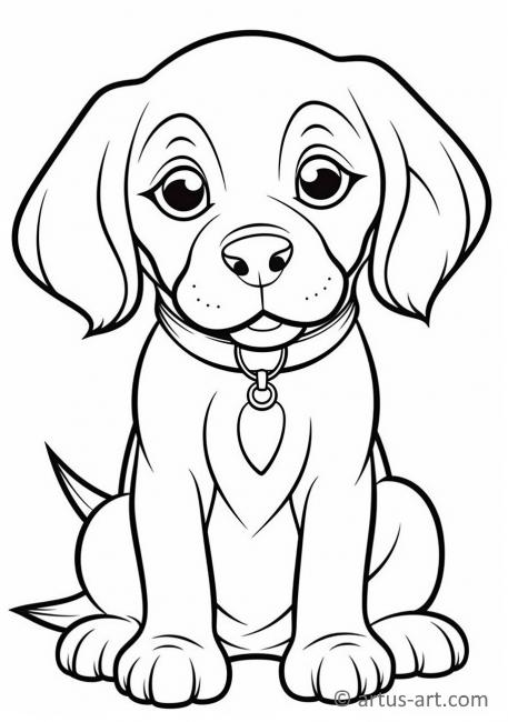 Cute Labrador Coloring Page » Free Download » Artus Art