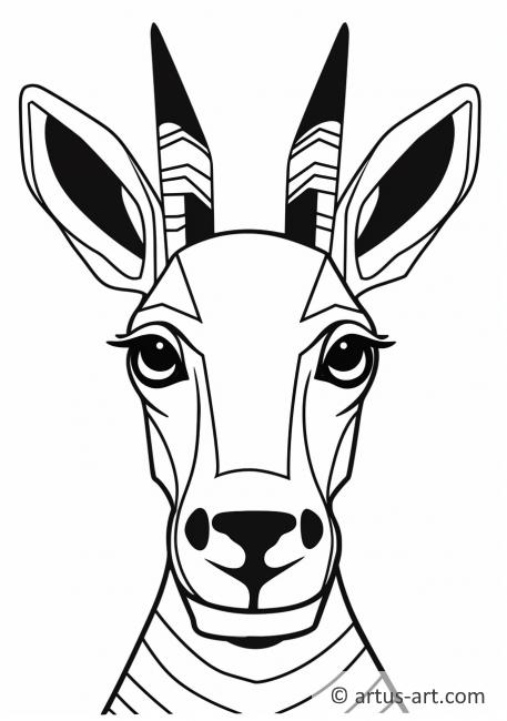 Cute Okapi Coloring Page For Kids » Free Download » Artus Art