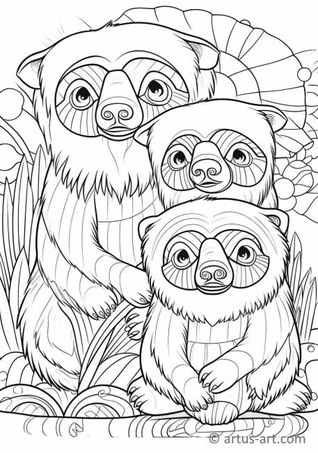 Cute Sun bears Coloring Page For Kids » Free Download » Artus Art