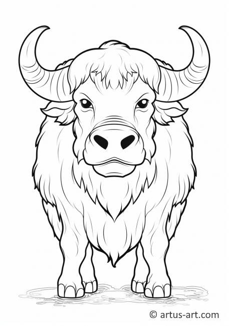 Cute Water buffaloes Coloring Page » Free Download » Artus Art