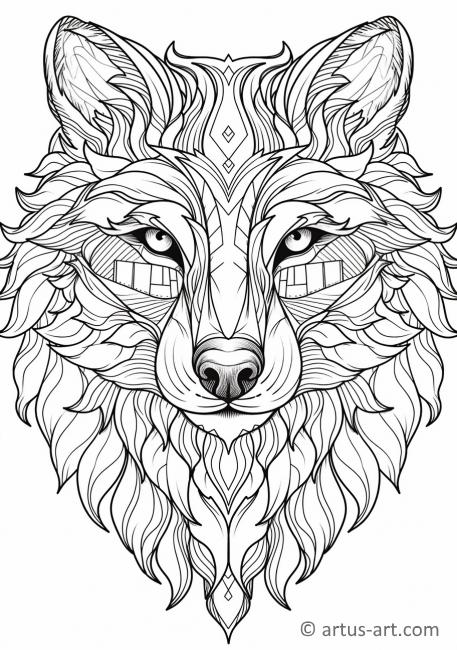 Cute Wolf Coloring Page For Kids » Free Download » Artus Art