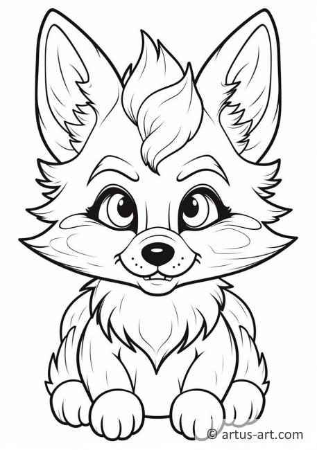 Cute Wolf Coloring Page For Kids » Free Download » Artus Art