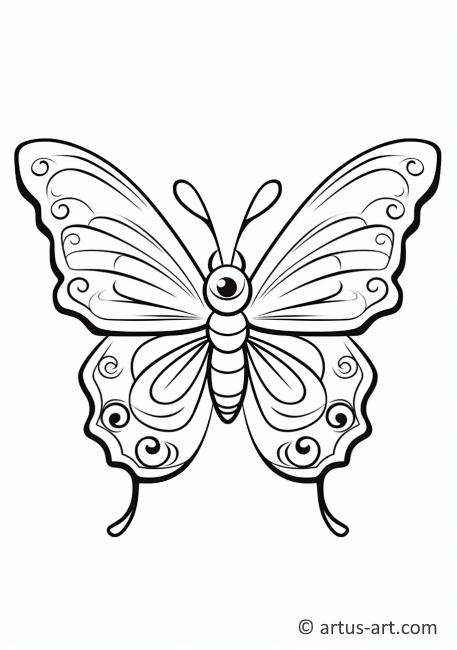 Awesome Butterfly Coloring Page For Kids » Free Download » Artus Art