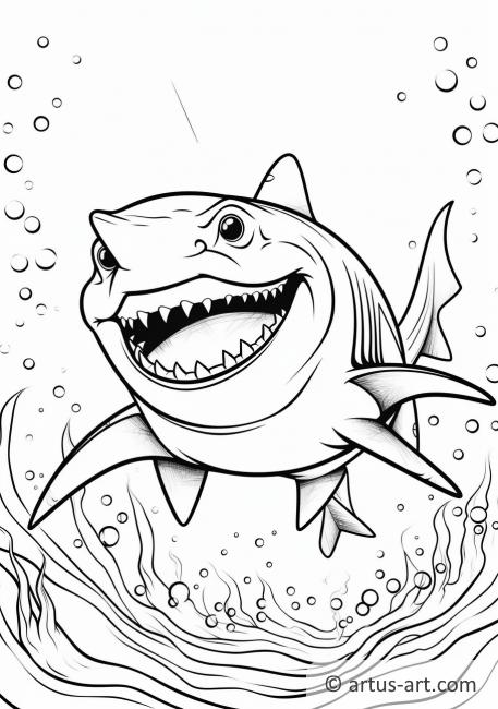 Awesome Tiger shark Coloring Page » Free Download » Artus Art