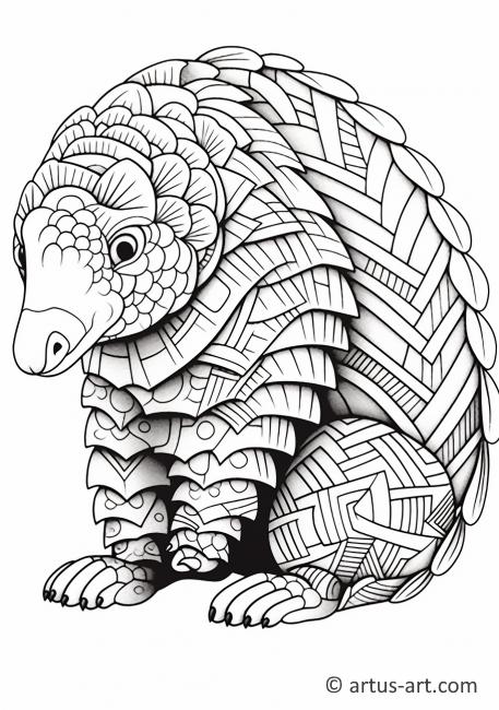 Pangolin Coloring Page » Free Download » Artus Art