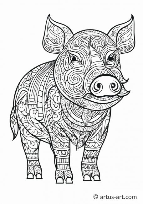 Pig Coloring Page » Free Download » Artus Art