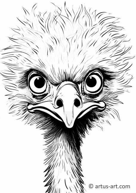 Awesome Emu Coloring Page » Free Download » Artus Art