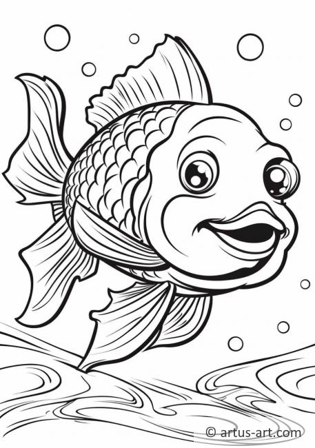 Awesome Carp Coloring Page For Kids » Free Download » Artus Art