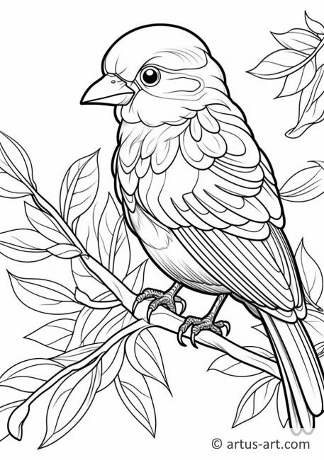 Awesome Tanager Coloring Page » Free Download » Artus Art