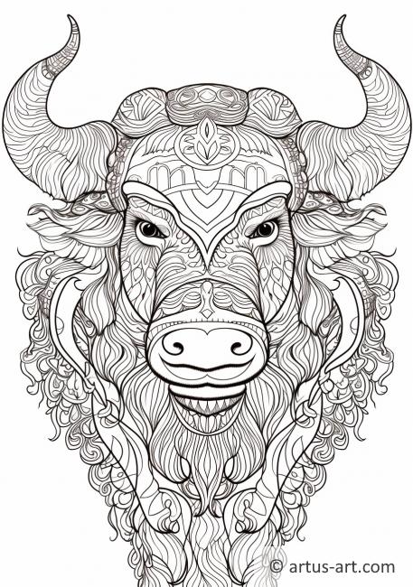 Water buffaloes Coloring Page » Free Download » Artus Art