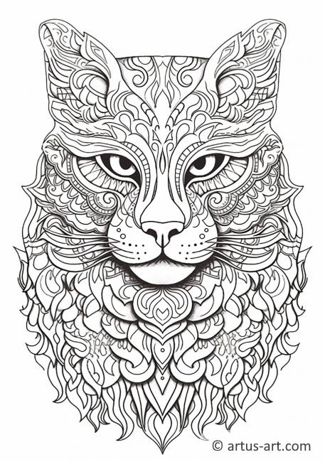 Wild cat Coloring Page » Free Download » Artus Art