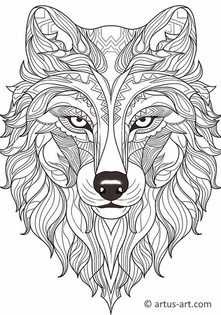 Wolf Coloring Page » Free Download » Artus Art