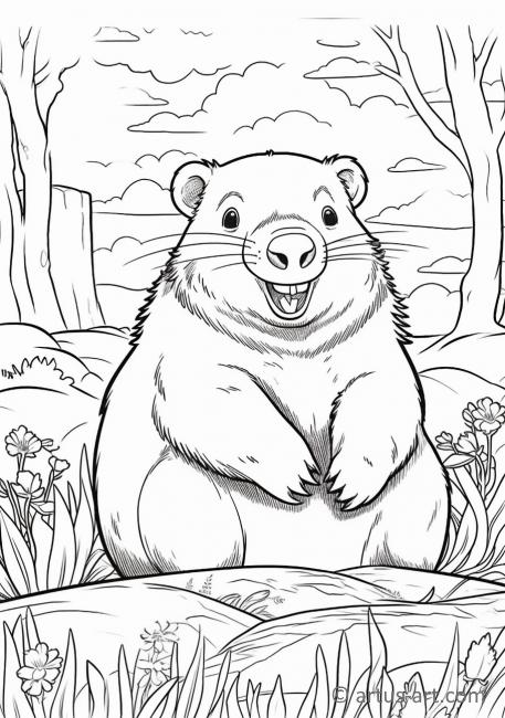 Wombat Coloring Page For Kids » Free Download » Artus Art