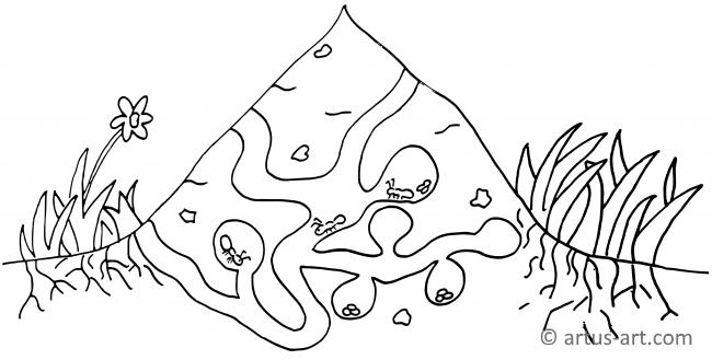 Anthill Coloring Page