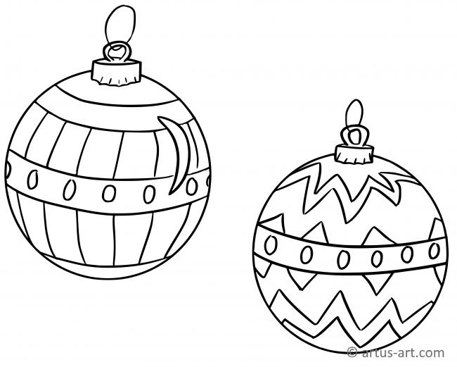 Christmas Tree Ball Coloring Page