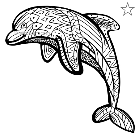 Dolphins in Waves Mandala