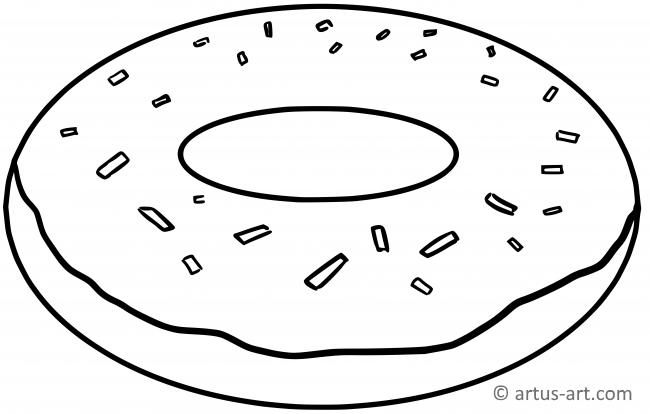 Donut Ausmalbild