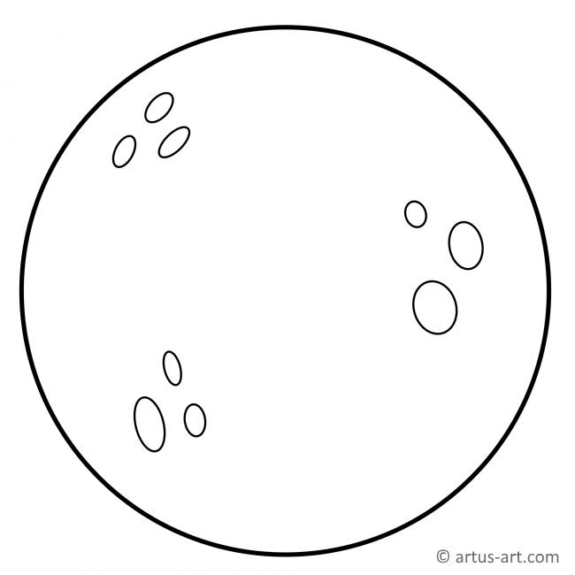 Simple Moon Coloring Page
