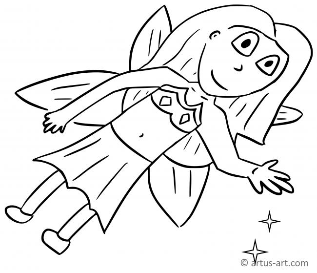 Glitter Fay Coloring Page
