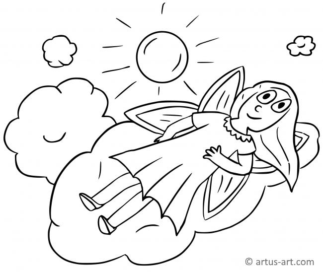 Fay On Cloud Coloring Page