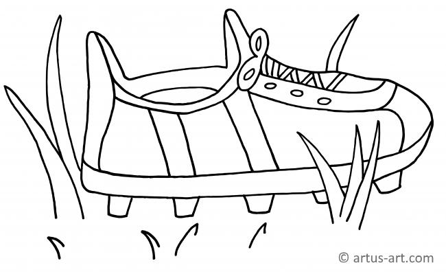 Soccer Shoe Coloring Page