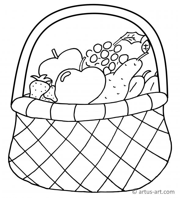 Fruit Basket Coloring Page