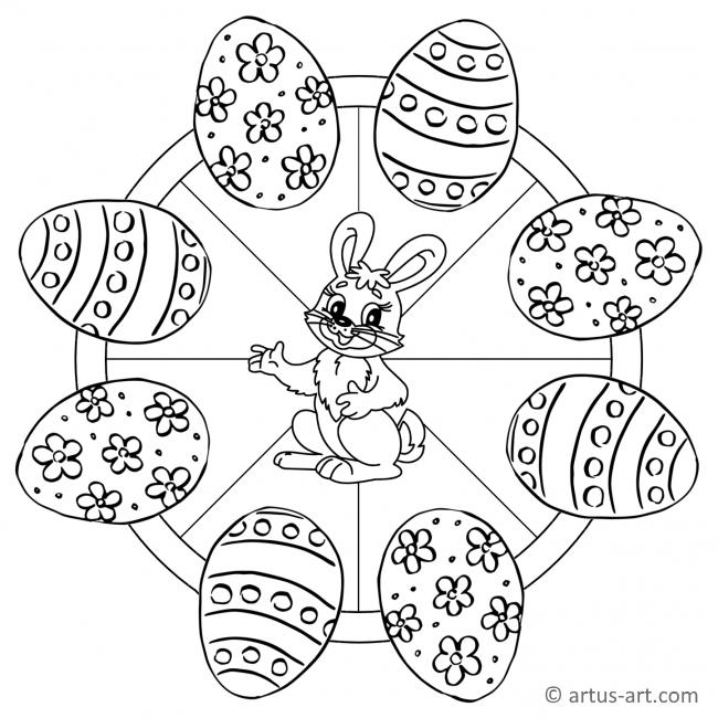 Easter Eggs Coloring Page