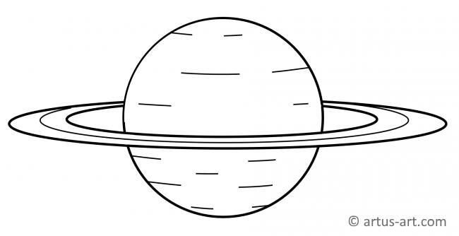 Saturn Ausmalbild