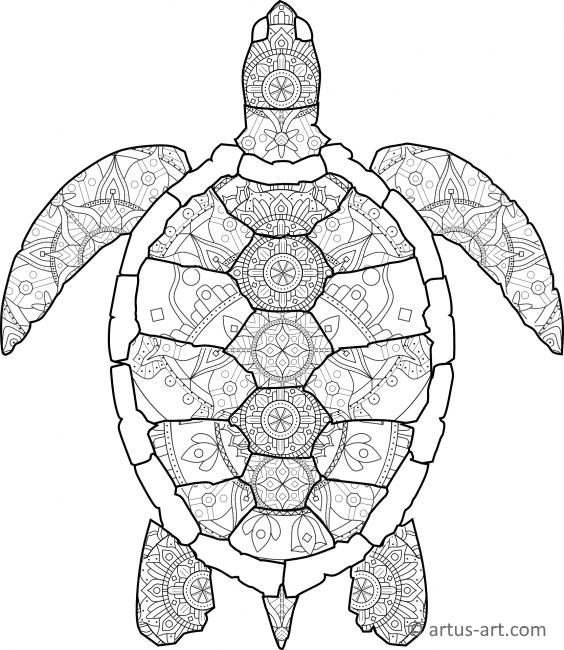 Schildkröten-Form Mandala