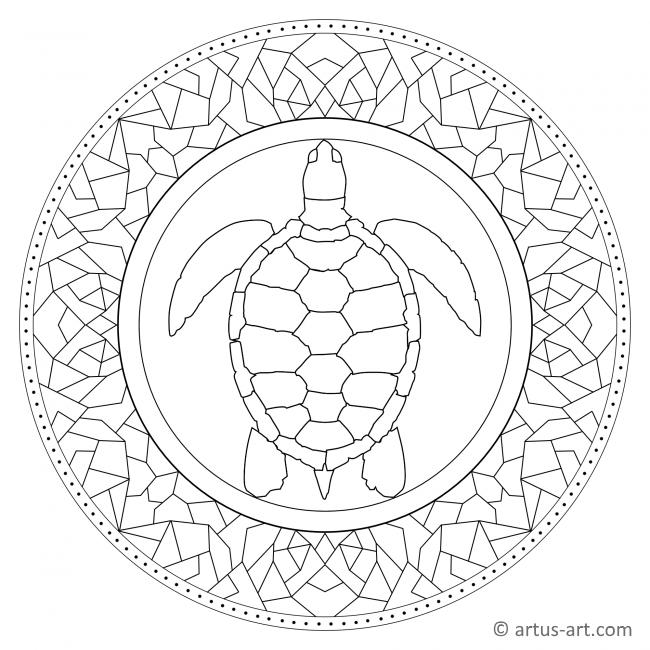 Mozaik Schildkröte Mandala
