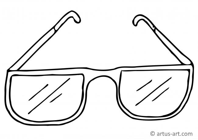 Sunglasses Coloring Page