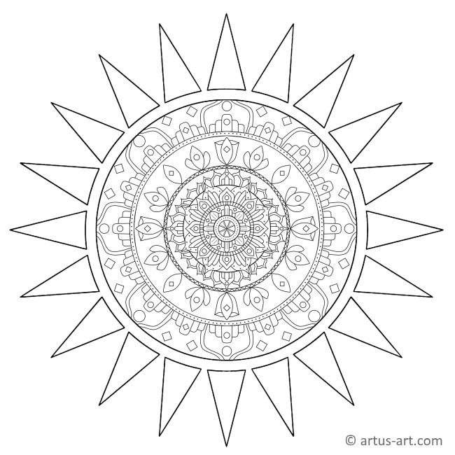 Mandala w kształcie słońca