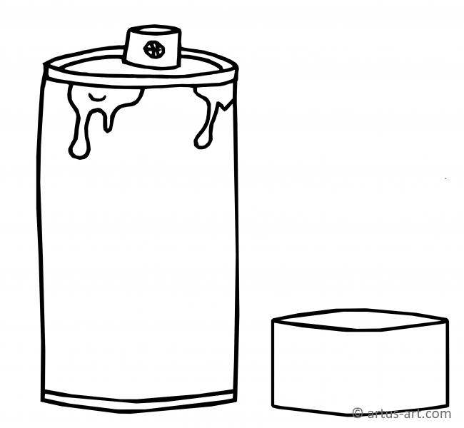 Spray Can Coloring Page