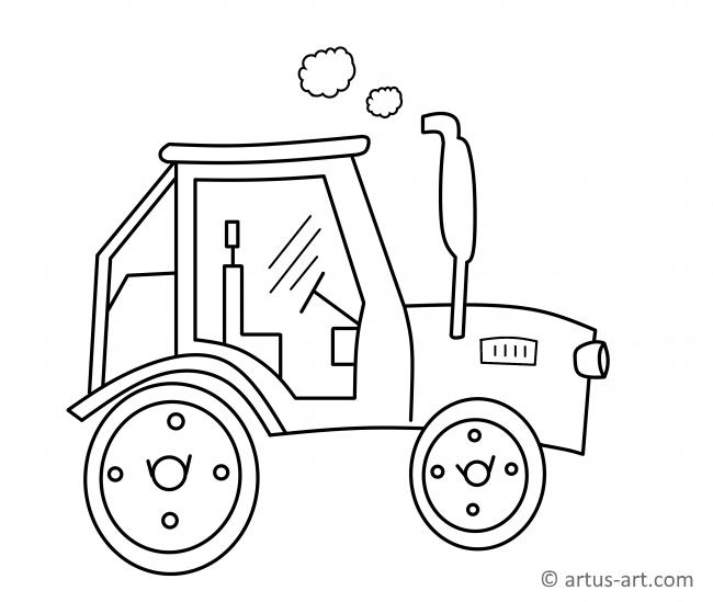 ausmalbilder bauernhof traktor  x13 ein bild zeichnen