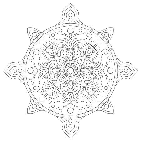 Klassisches Mandala mit Blüte