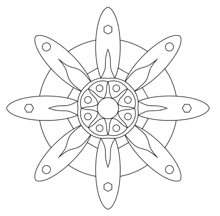 Egyszerű Virág Mandala