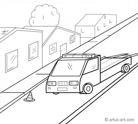Tow truck Coloring Page